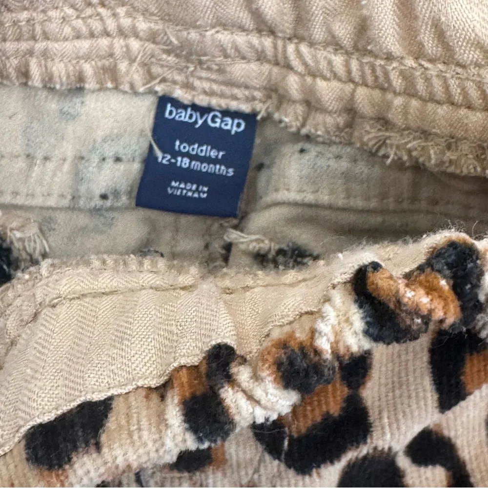 Baby GAP Leopard Corduroy Animal Print Jeans Girls 12-18 Months
